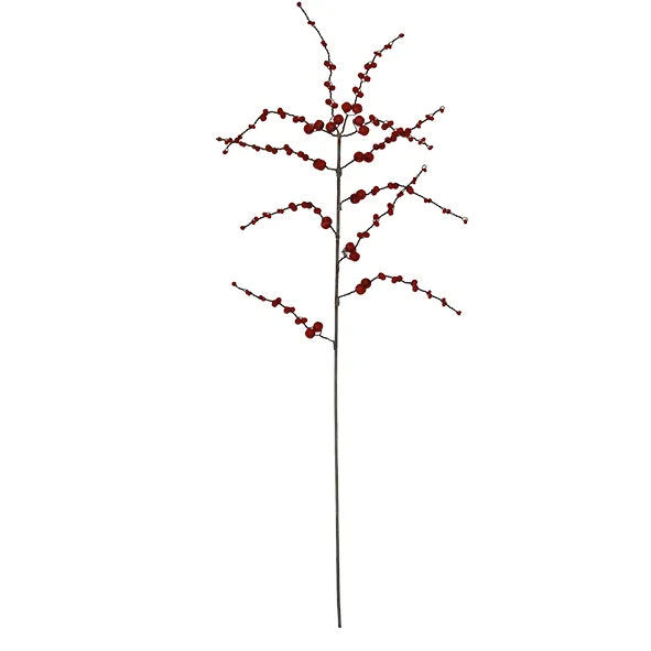 Beaded Wire Branch-Red/ Natural