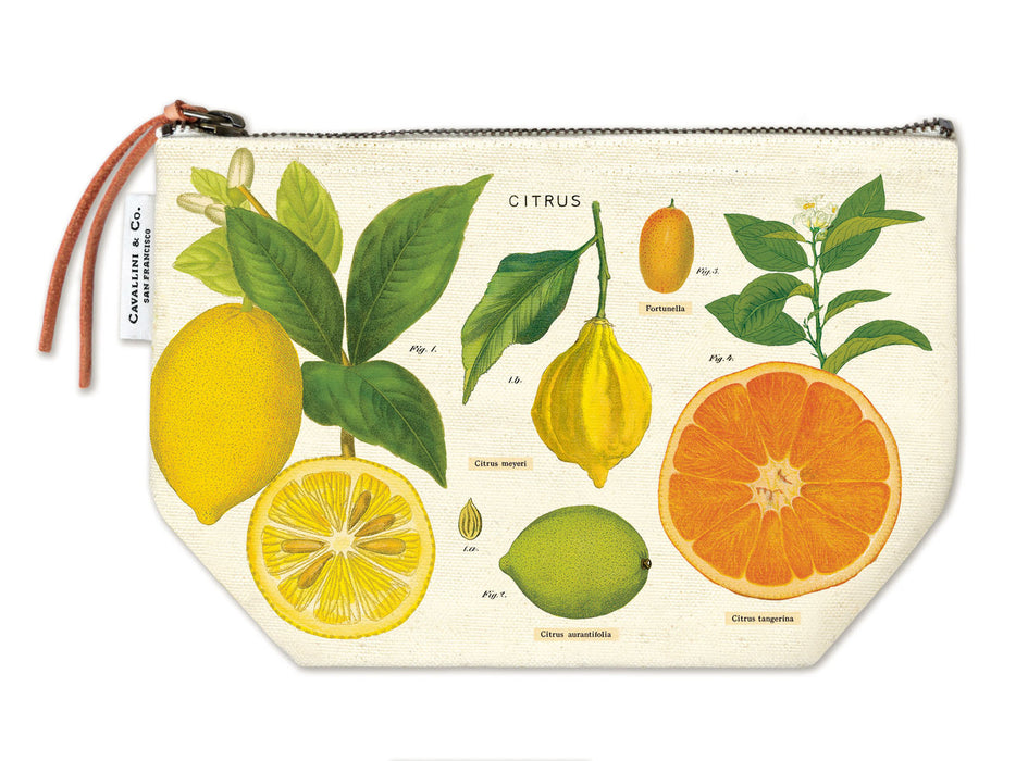 Vintage Canvas Zippered Pouch
