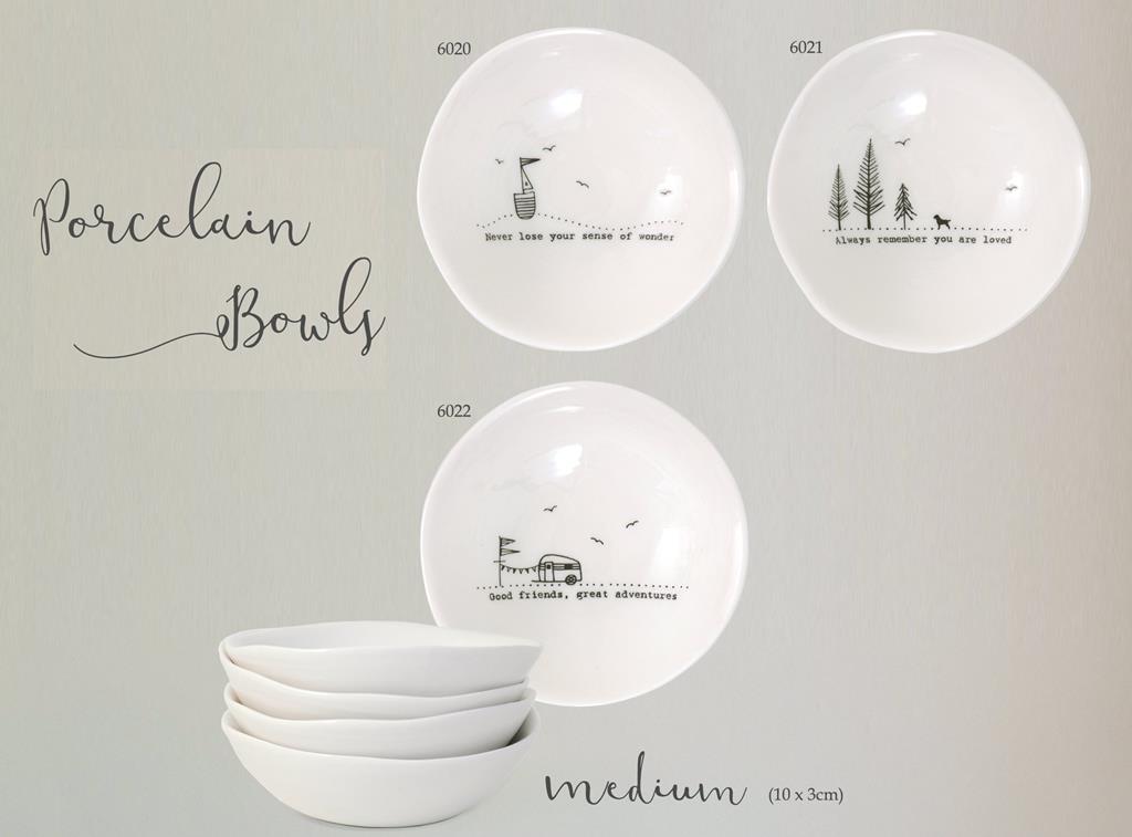East of India Porcelain Medium Bowls