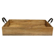 Ploughmans Large Rectangle Tray with Iron Handles