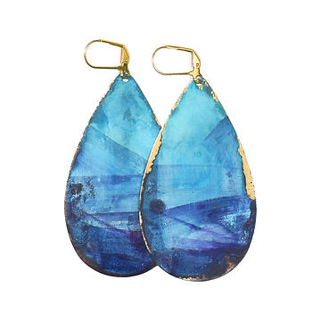 Lazuli Drop Hand-painted Earrings