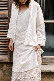 Juliet Slip Dress- Natural Gauze Check