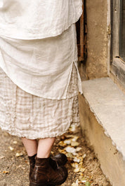 Juliet Slip Dress- Natural Gauze Check