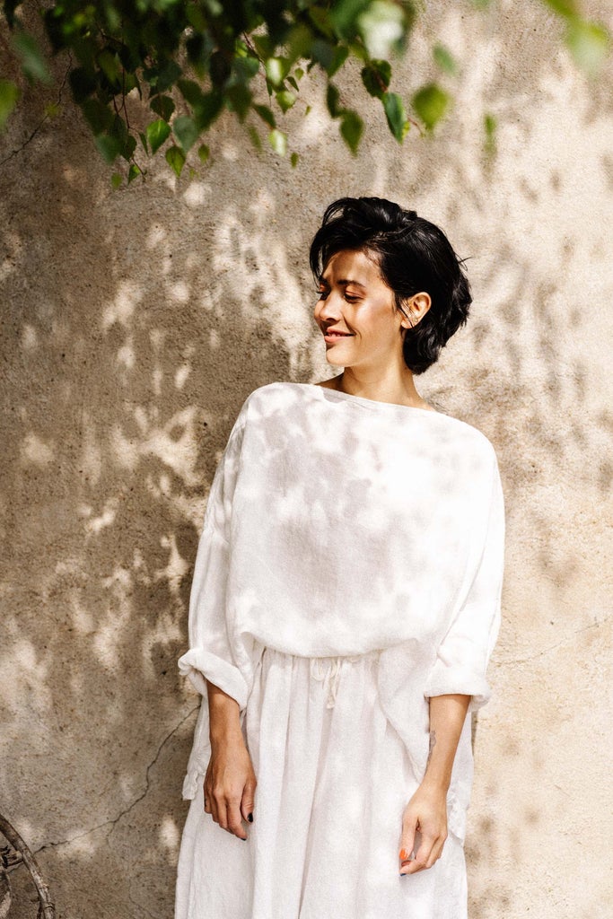 Sailor Boxy Top - Light Linen