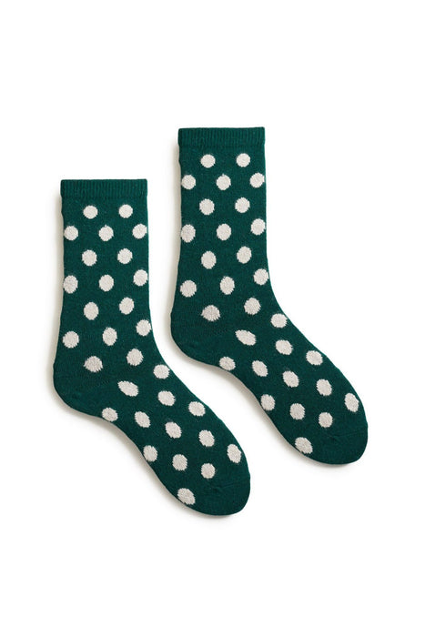 Women's Classic Dot Wool Cashmere Crew Socks