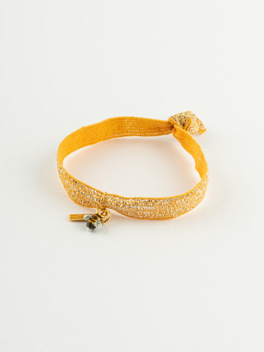 Twistband Bracelet with porcelain Charm- Ladybug/Bee