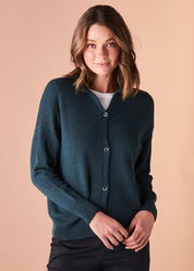 Bonnie Button Up Short Wool Cardigan - Mocha