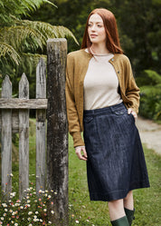 Bonnie Button Up Short Wool Cardigan - Mocha